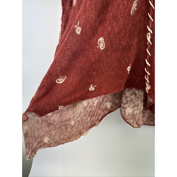 Sundance Short Sleeve Sweater Tunic Bandana Lightweight Orange Cotton Womens XL - Picture 3 of 11